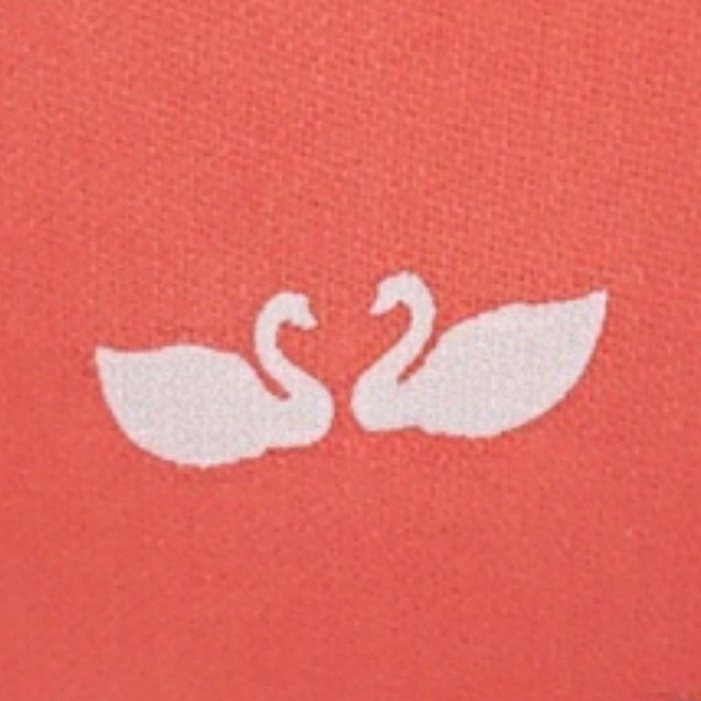 Anthropologie Pleione Swan Print Mandarin Collar Blouse Tunic Red Orange S - Picture 13 of 15